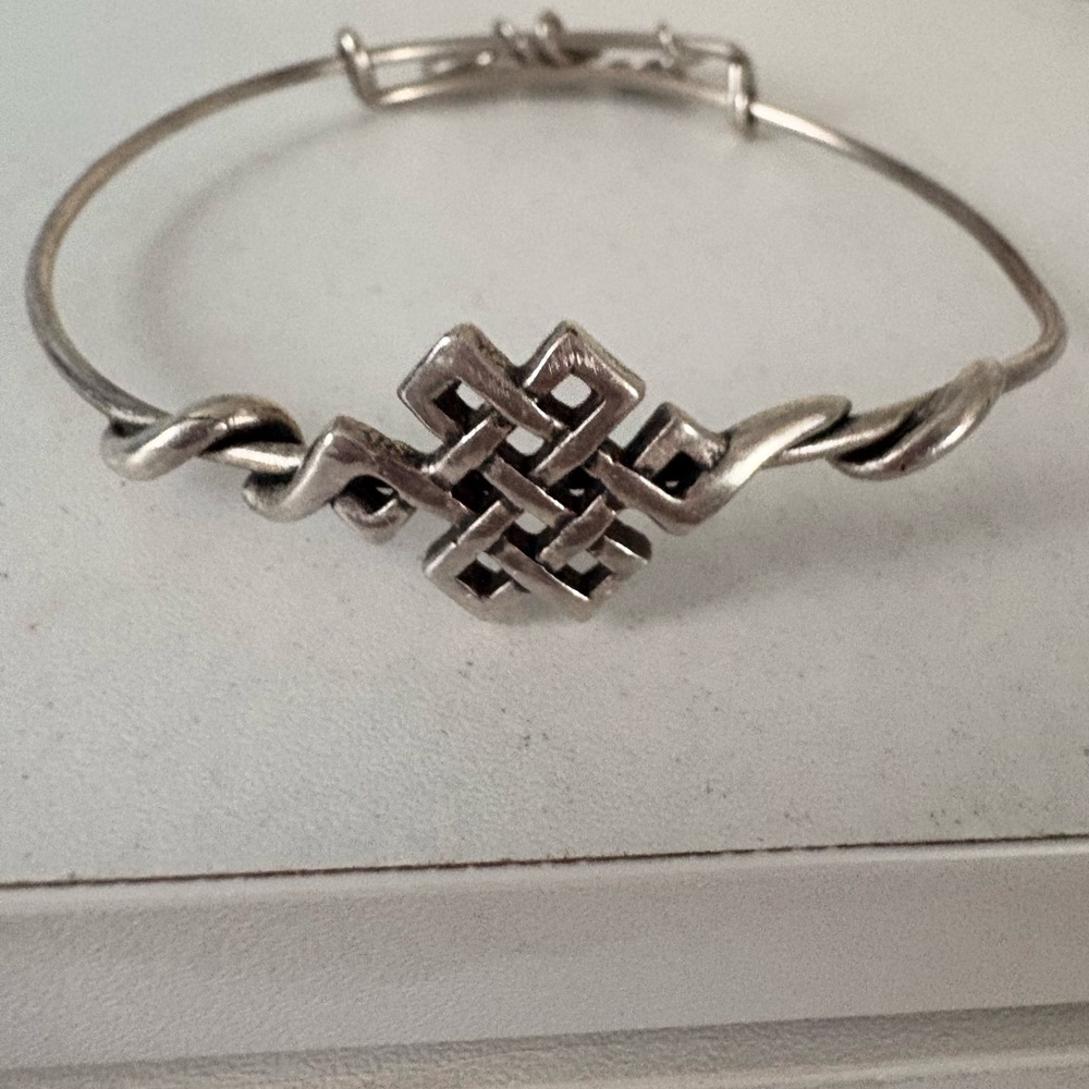 Elegant Silver Knot Bracelet